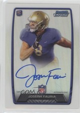 2013 Bowman Rookie Chrome Refractor Auto Joseph Fauria #RCRA-JFA Auto 0d2