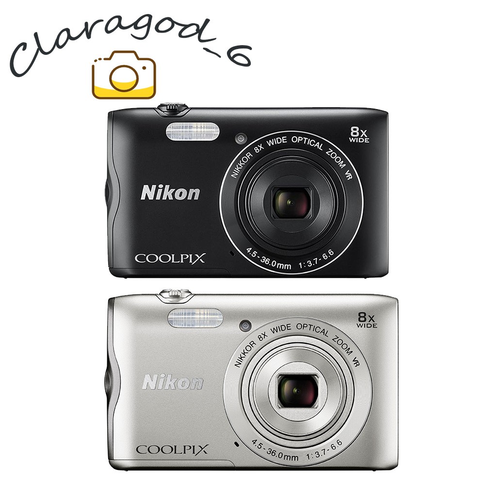 Nikon Coolpix A300 Digital Camera 20.1MP 8xOptical Zoom Built-in