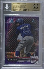 2017 Bowman Chrome Prospects Mega Box Purple Refractor Kevin Maitan BGS 9.5 2l4
