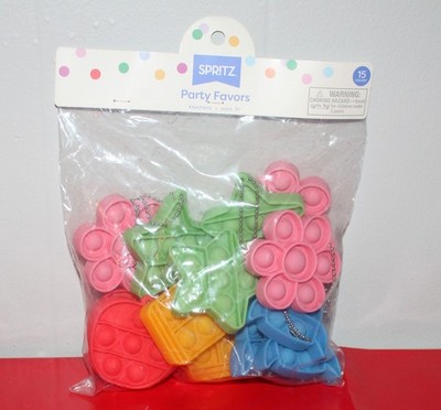 SPR!TZ 15 Count Party Favor Keychains Pop Its Ages 3+ *NEW*