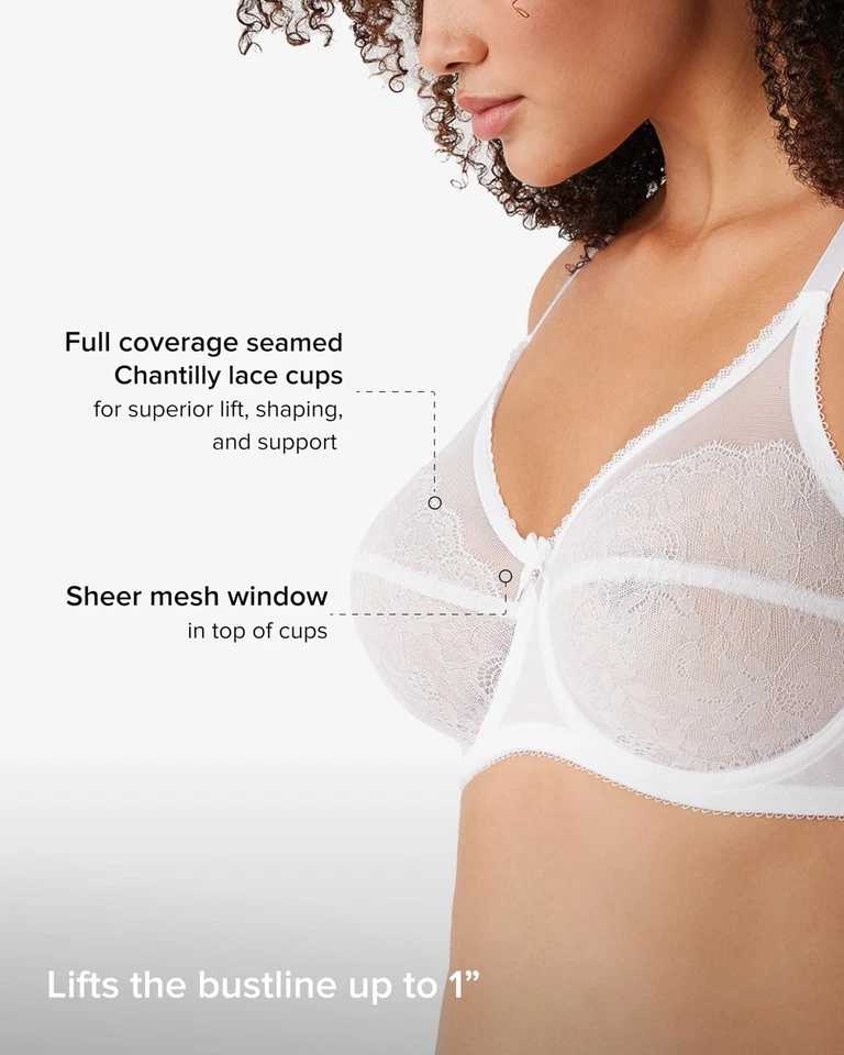 Sujetador de cobertura completa con aros figura elegante para mujer, polvo de rosa, 46D EE. UU. Foto 2 de 4