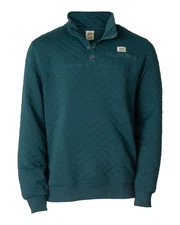 Banded Gatlinburg Super-Soft Qquilted Mid-fleece Pullover Teal in size 3X-Large