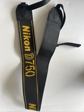 Nikon D750 Neck/Shoulder Camera Strap Black/Yellow For Nikon D