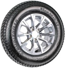 Trailer Tire Rim Assembly St20575d15 15 Inch 5 Lug Silver Aluminum Edge Wheel