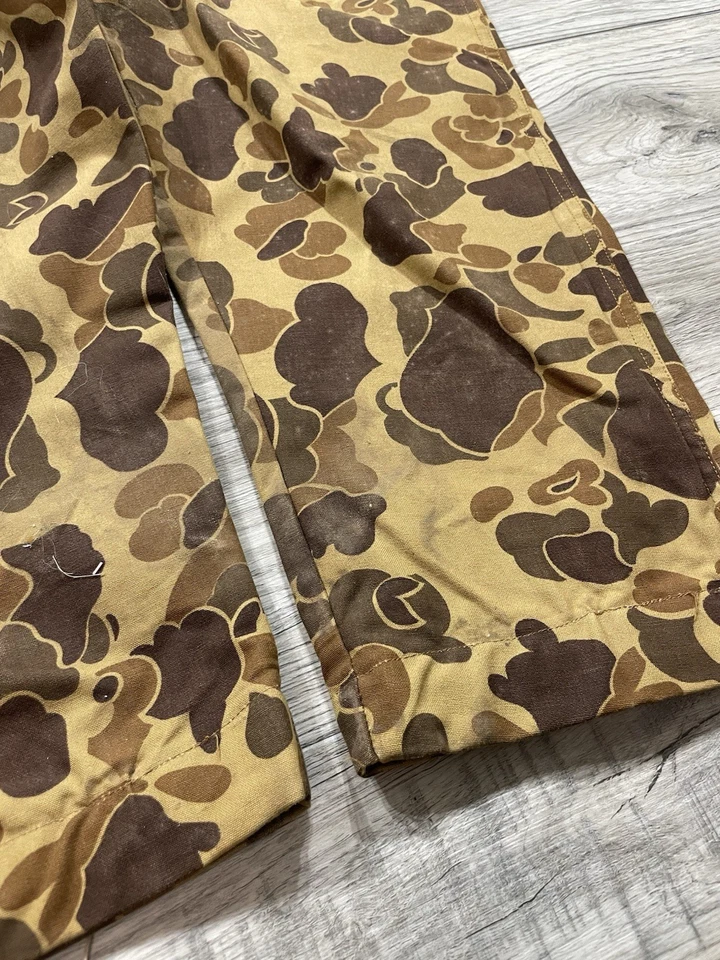 Pantalones de Caza Años 70 Pato Camuflados Verdadero Vintage Talla 35x30 Tostado Raro Foto 3 de 4