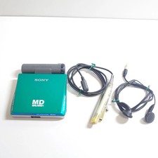 SONY MZ-E75 Walkman MiniDisc Player Green Portable Audio With Remote Battery