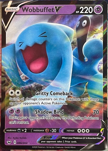 Wobbuffet V Ultra Rare - 086/202 - Sword & Shield Base Pokemon 2020