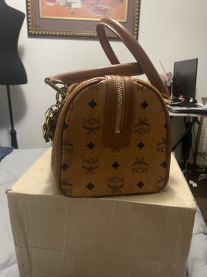 Vintage MCM Cognac Visetos Boston Bag | eBay