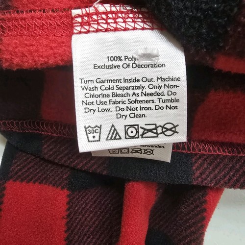 Eddie Bauer 1/4 Pullover Womens L Red Black Buffalo Check Fleece Slim Fit Gorp - Picture 7 of 7