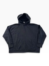 Athletic Black Hooded Pullover Sweatshirt - Athleisure Cozy Gym Sweatshirt