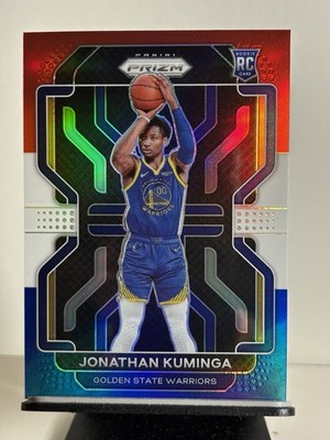 Jonathan Kuminga 2021-22 Panini Prizm Red White & Blue Prizm #307 (RC) - Atlanta