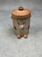 Vintage Dusty Bin Money Box R Moss LTD 1026 Ceramic 5.5 Inches with stopper 