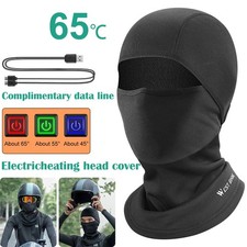 Electric Heated Balaclava Full Face Mask Cycling Ski Winter Warm Neck Motorbike