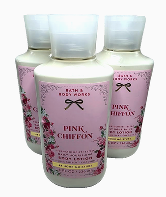 BATH AND BODY WORKS PINK CHIFFON BODY LOTION 8 FL OZ (SET OF 3) | eBay