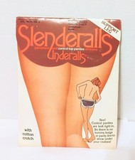 Vintage 1982 Slenderalls UNDERALLS Pantyhose Sandalfoot Taupe QUEENSIZE No. 350