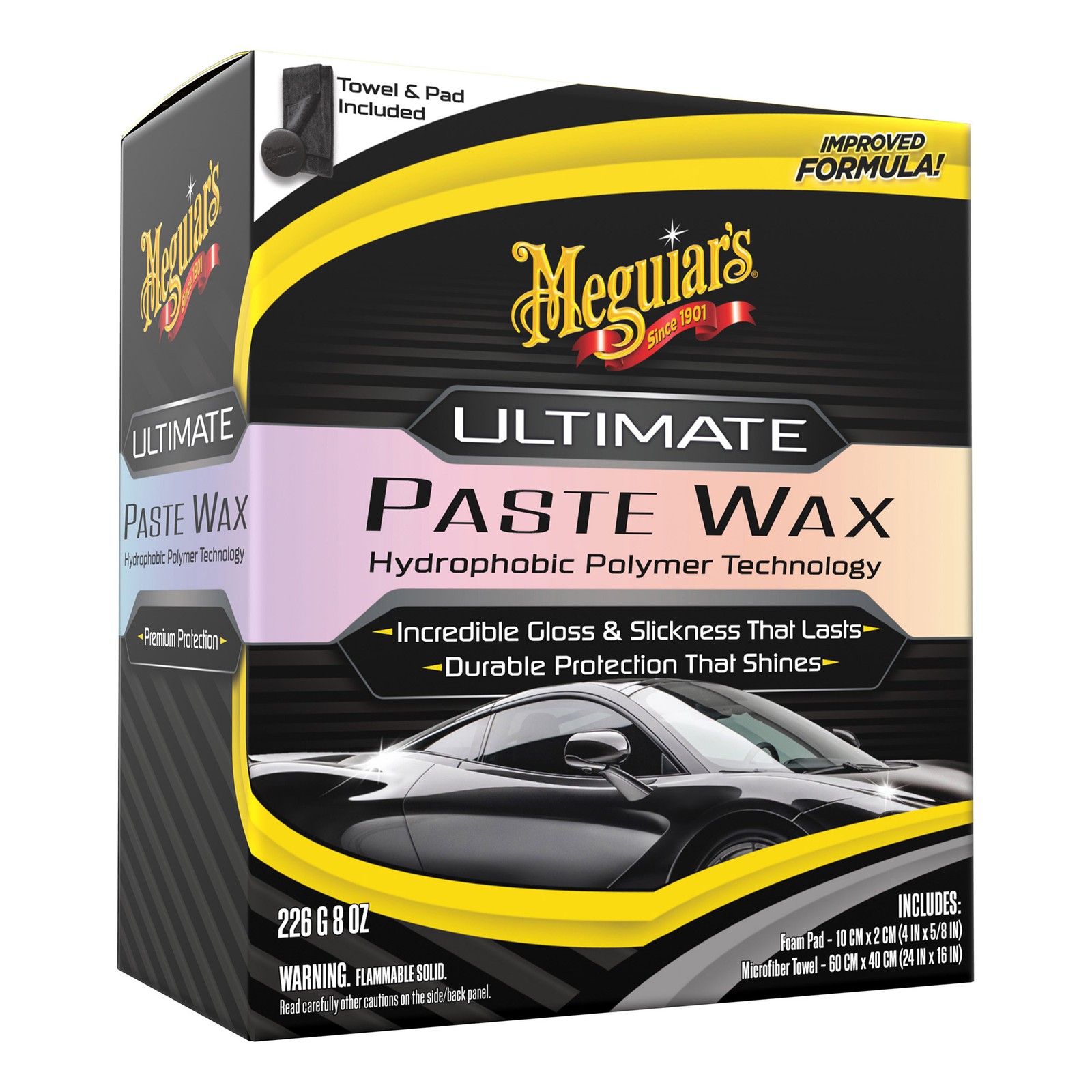 Meguiar's G210608EU Ultimate Paste Wax 227g - Incredible Protection, Shine/Gloss