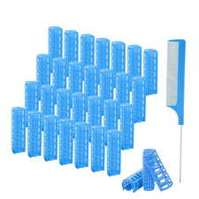 28PCS Small Plastic Hair Curlers Rollers Set, 0.6In/1.5Cm Snap on Rollers
