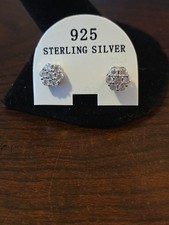 Sterling Silver Cubic Zirconia Post Earrings