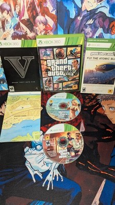 Grand Theft Auto V Five 5 (Microsoft Xbox 360, 2013) Complete CIB With Map