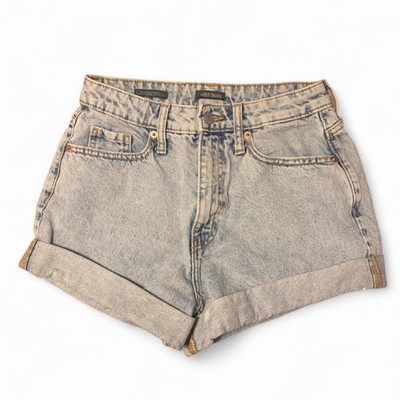 Wild Fable Womens 2 26R Light Wash Highest Rise Mom Denim Shorts 100% Cotton