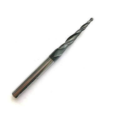 JERRAY CNC Carving 3.92 Deg 2 Flutes Tapered Angle Ball Tip Radius=1.0mm X 1/...