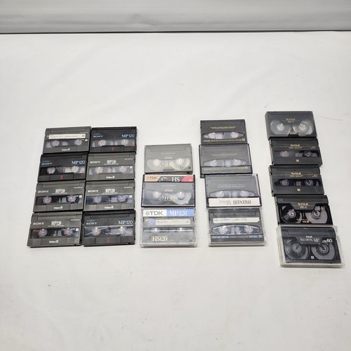 Lot of 19 Hi8 Video Tapes Used 120 Minute Maxell Sony Fuji TDK