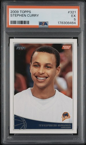 2009 TOPPS #321 STEPHEN CURRY ROOKIE RC PSA 5