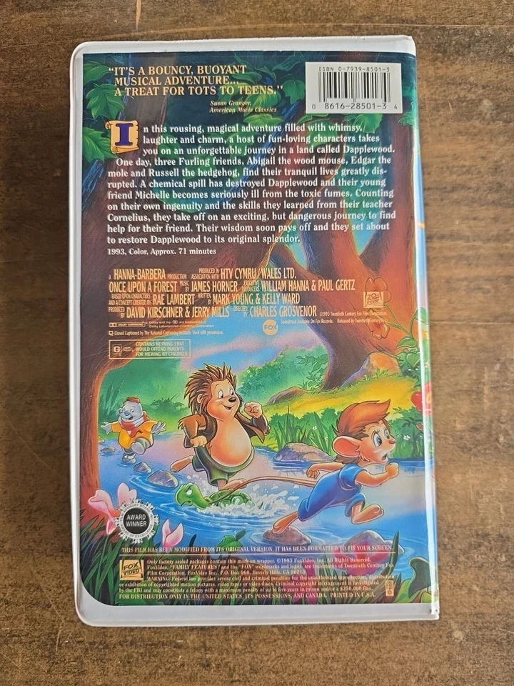 Once Upon a Forest (VHS, 1993) - Image 2 of 2