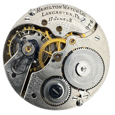 Antique 16s 1921 Hamilton 17 Jewel Mechanical Pocket Watch Movement 974 USA