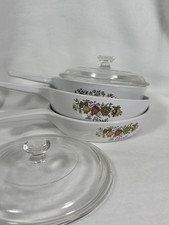 Le Persil Corning Ware Spice Of Life Set Of 3 Frypan Skillet With 2 Lids