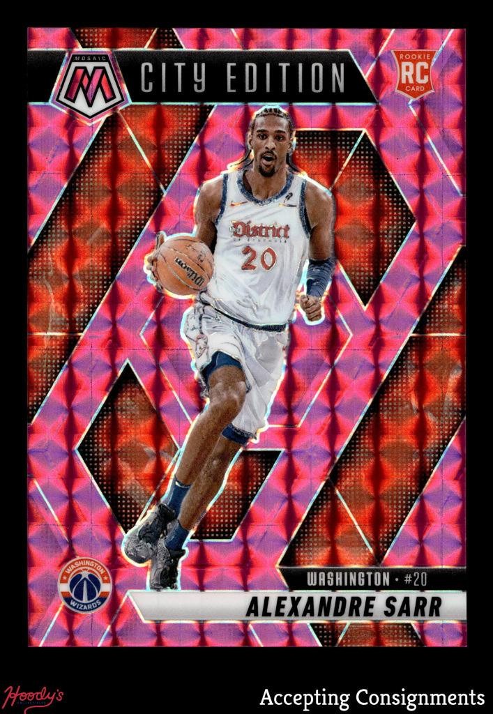 2024-25 Panini Mosaic Pink #278 Alexandre Sarr City Edition RC ROOKIE 088/175