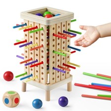 Montessori Game Wooden Board Game, Multiplayer for Kids 4-8, Math Educational...