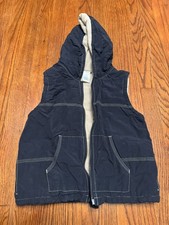 Boys Youth Size S Small Gymboree Hoodie Sweatshirt Puffy Navy Blue Vest Kids