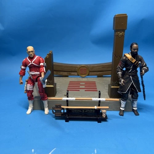 GI Joe 25th Ret ARASHIKAGE DOJO  Playset w/ BLIND and HARD MASTER Figures NC