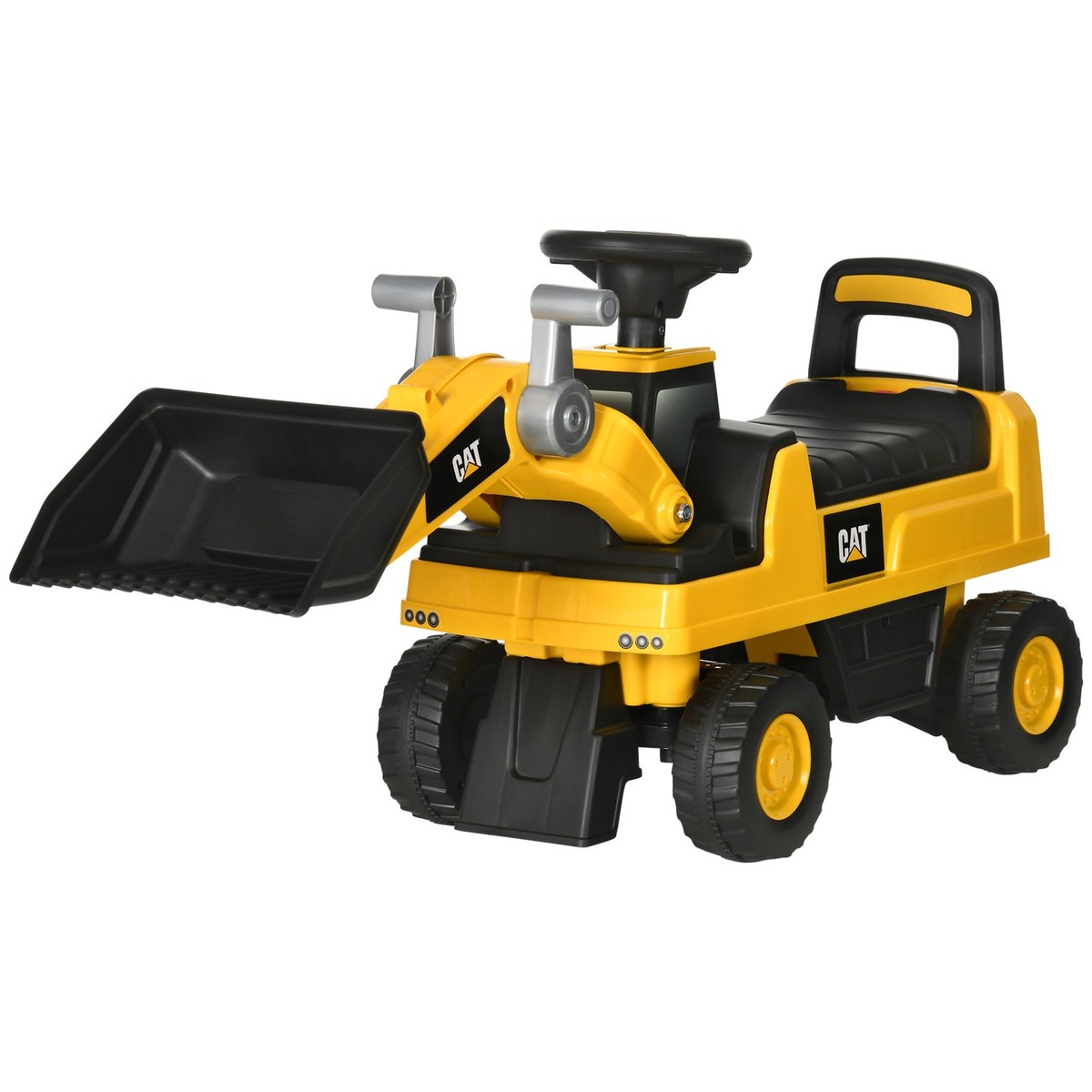 Kids Ride On Toy Excavator Digger Construction with Manual Shovel