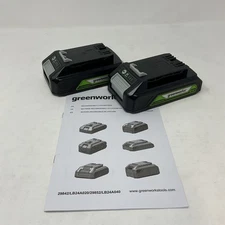 [2-PACK] GENUINE OEM GREENWORKS 24V MAX 2.0AH RECHARGEABLE BATTERY LB24A020