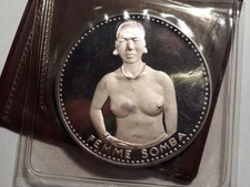 1971 Dahomey huge silver 1000 Franc Coin in original holder