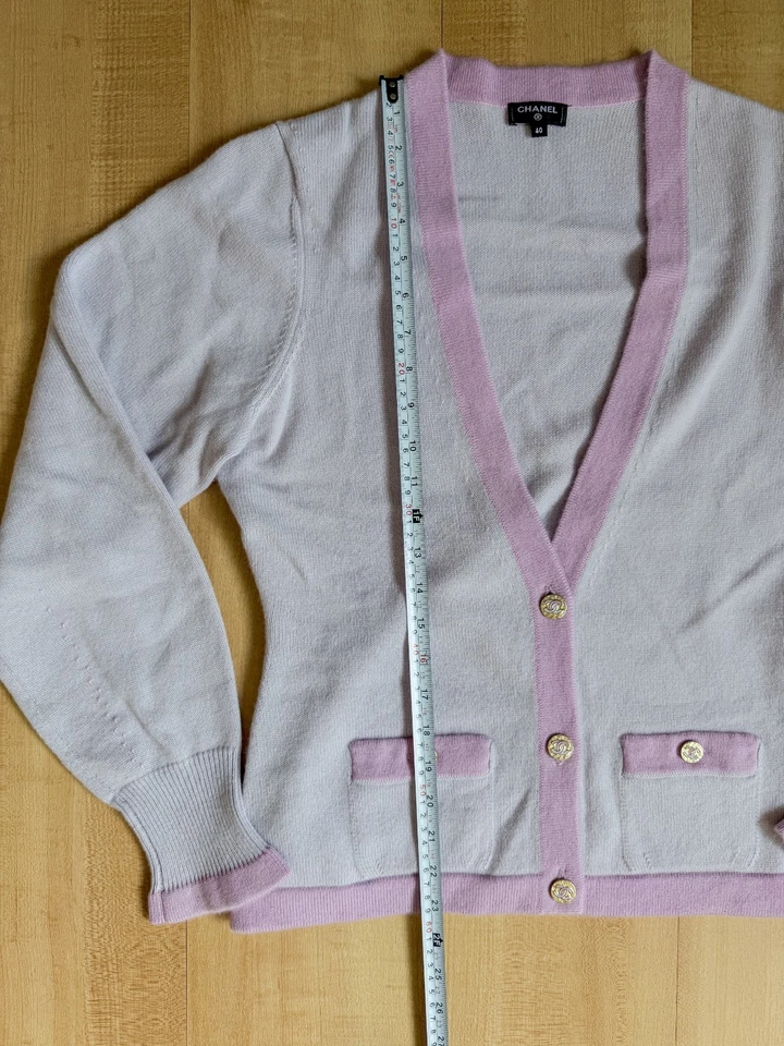 Chanel 2023 Cashmere Cardigan - Purple - Image 4 of 4
