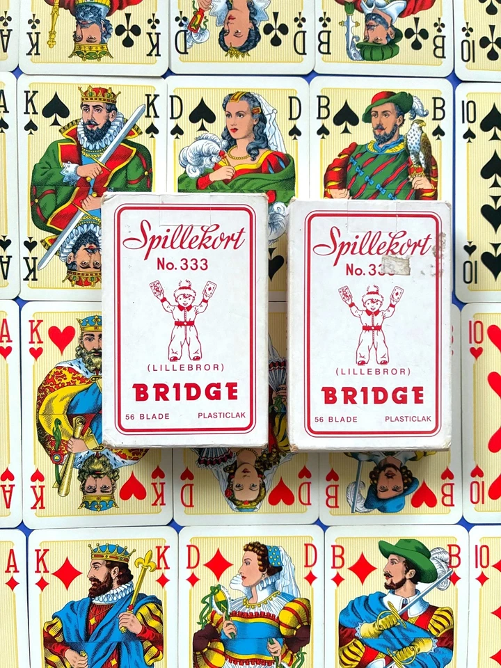 2x Kartenspiel LILLEBROR Dänemark No.333 RØD 56 Bl Bridge Whist Jazz Spielkarten - Bild 1 von 4