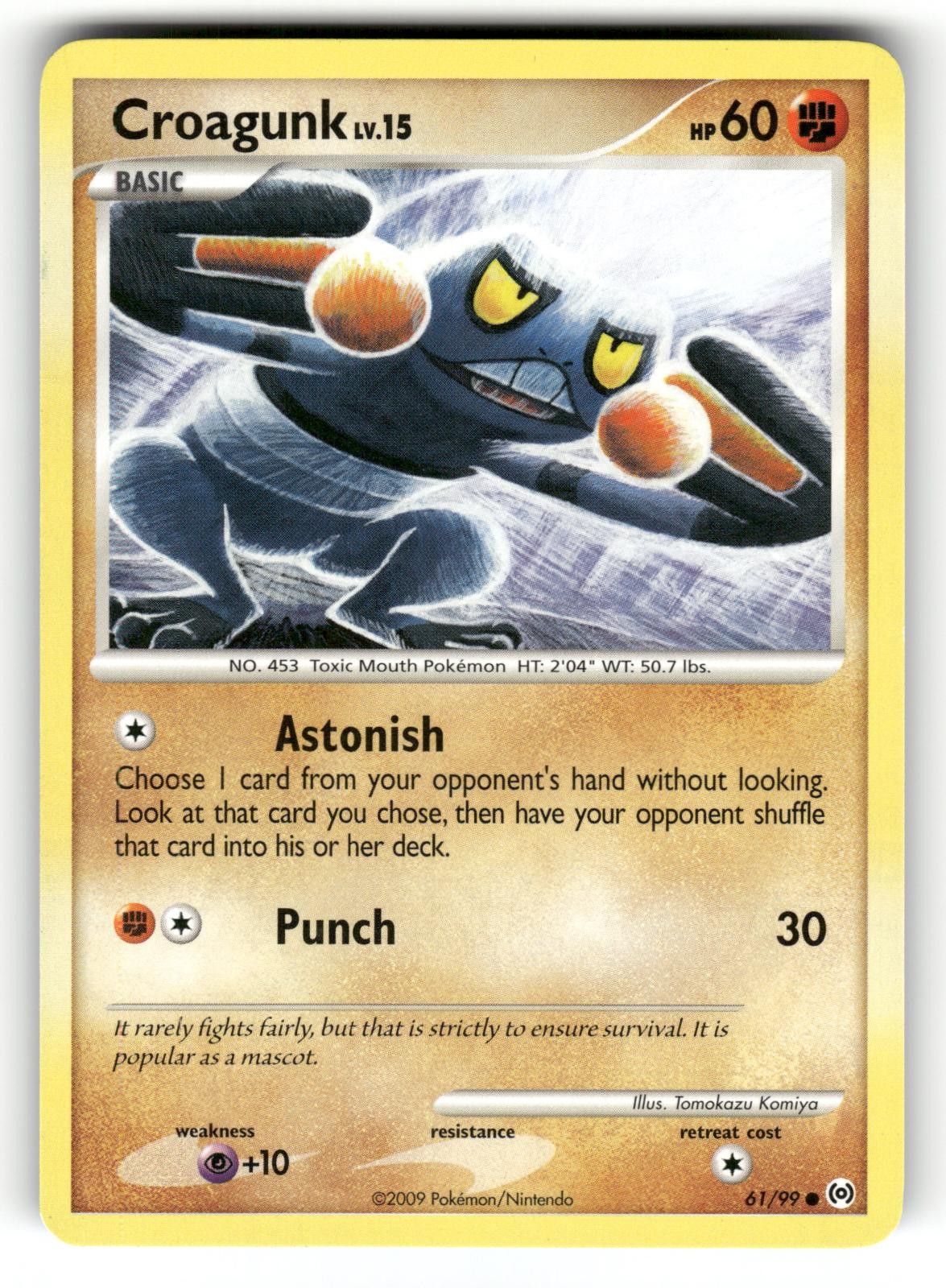 Croagunk LP 61/99 Arceus Pokemon Common Regular