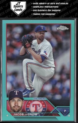 2023 Topps Chrome Update Jacob deGrom USC50 Aqua Refractor /199 Texas Rangers