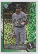 2022 Bowman Draft Chrome Green Sparkle Refractor 53/99 Erick Hernandez 16xg