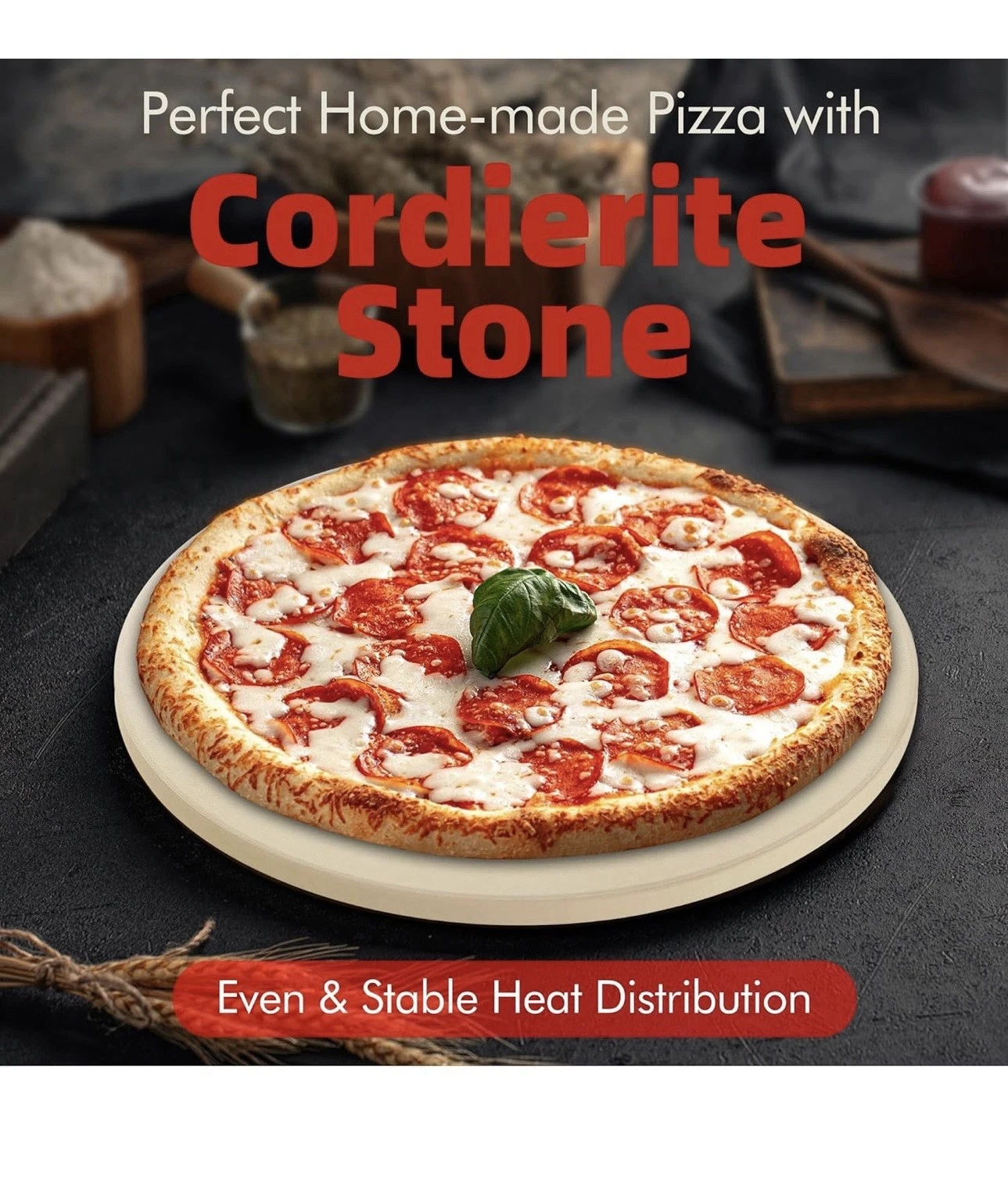 14" Round Pizza Stone, Heavy Duty Cordierite Pizza Pan for Grilling & Pizza Oven
Opens in a new wind