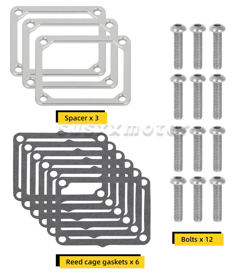 For 97-06 Yamaha SRX 600 700 Performance Reed Spacer Kit Viper Vmax XTC Venture Foto 2 de 4