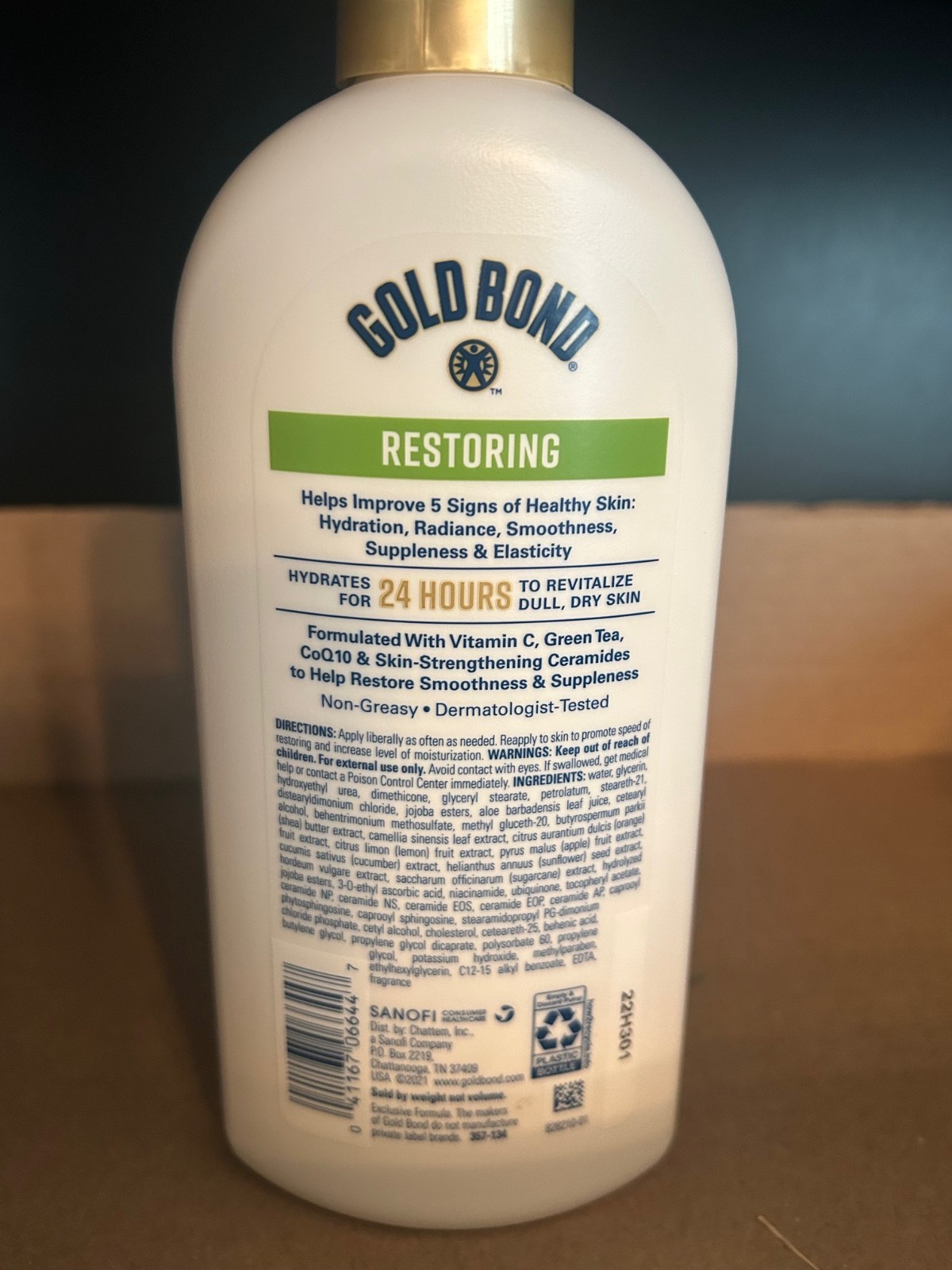Gold Bond Restoring Hydrating Lotion Vitamin C Green Tea 13 oz