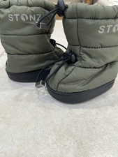 Stonz Toddler, Puffer Booties Cypress Green Size Med. Winter, snow    