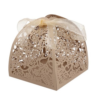 50 Stück Rose Hollow Candy Box Benutzerdefinierte Rose Design Hochzeit