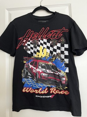 Dodge x Reason Hellcat Tee Mens L Black *Embro Graphic Streetwear Racing Shirt