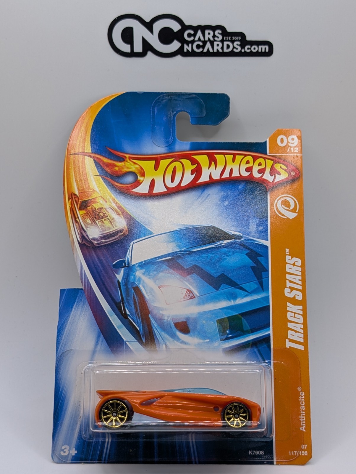 2007 Hot Wheels Track Stars 9/12 Anthracite Orange 117/156 (Soft Corners)