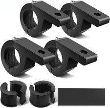 LED Light Bar Clamp Mounting Kit 4PCS for 0.75 1 1.25 Inch Tubes Black